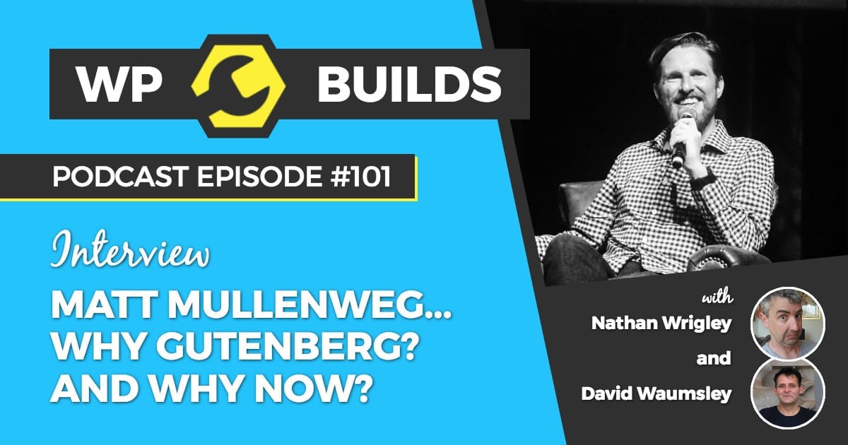 It’s just software! WP Builds chats to Matt Mullenweg about Gutenberg.